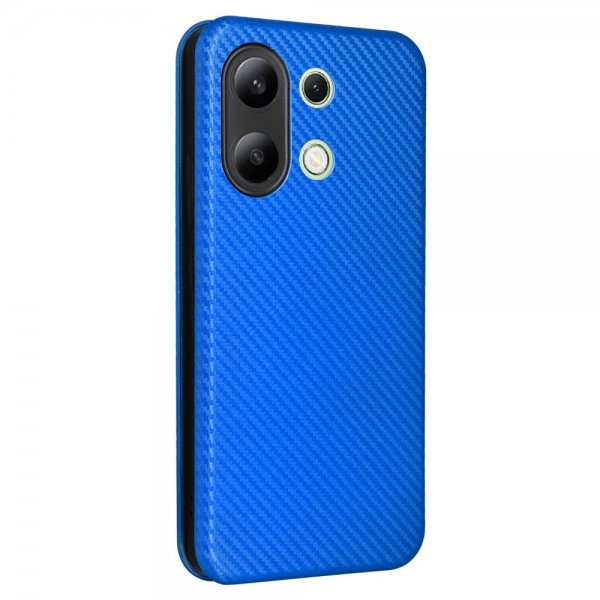 Xiaomi Redmi Note 13 4G -hiilikuitutekstuurisuojakuori, sininen