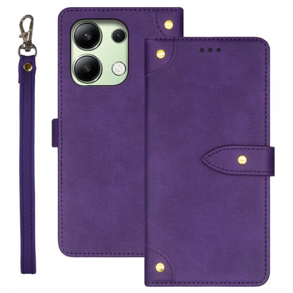 Xiaomi Redmi Note 13 4G -kotelo rannehihnalla, violetti