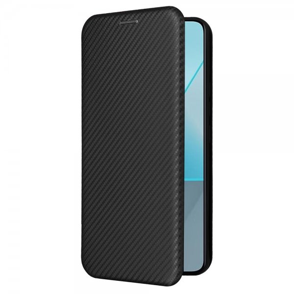 Xiaomi Redmi Note 13 5G -suojakuori hiilikuitutekstuurilla, musta