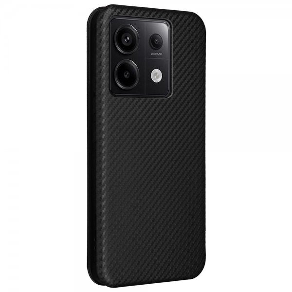 Xiaomi Redmi Note 13 5G -suojakuori hiilikuitutekstuurilla, musta