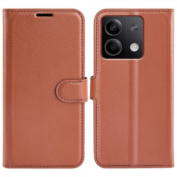 Xiaomi Redmi Note 13 5G Kotelo Litsi Ruskea
