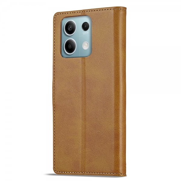 Lc.Imeeke Xiaomi Redmi Note 13 5G -suojakotelo korttipaikalla ja jalustatoiminnolla, vaaleanruskea