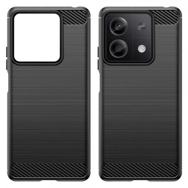 Xiaomi Redmi Note 13 5G Kuori Harjattu Hiilikuitutekstuuri Musta