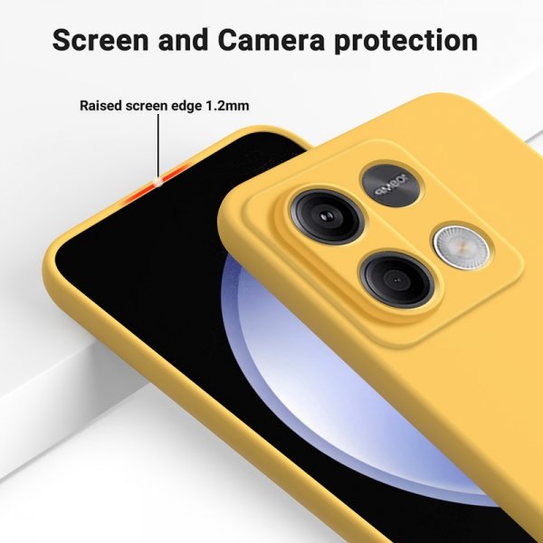 Xiaomi Redmi Note 13 5G Kuori hihnalla Silikoni Keltainen