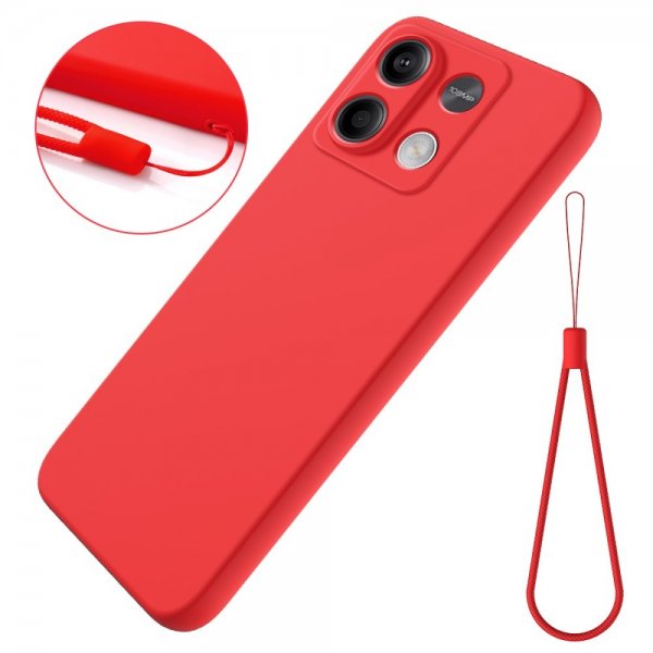 Xiaomi Redmi Note 13 5G Kuori Silikoninen Hihalla Punainen