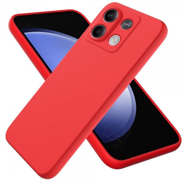 Xiaomi Redmi Note 13 5G Kuori Silikoninen Hihalla Punainen