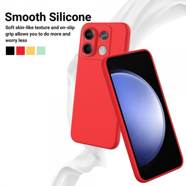 Xiaomi Redmi Note 13 5G Kuori Silikoninen Hihalla Punainen