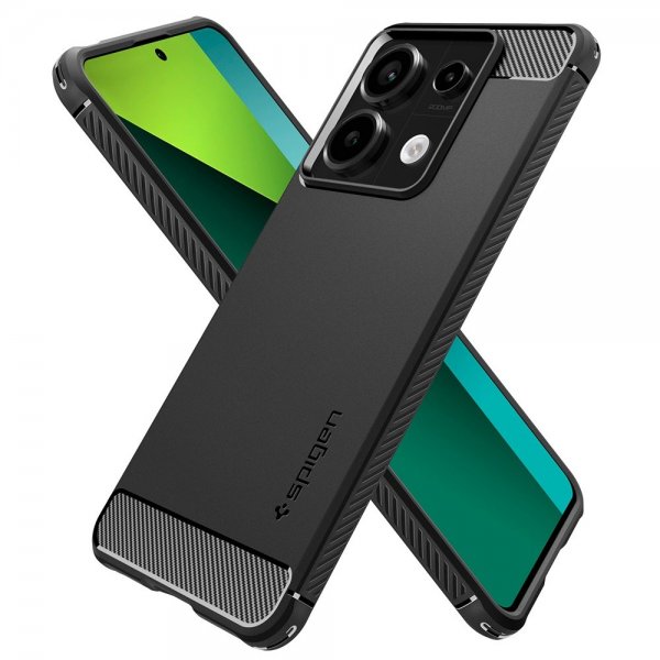 Spigen Xiaomi Redmi Note 13 Pro 5G -suojakuori, Rugged Armor Matte Black
