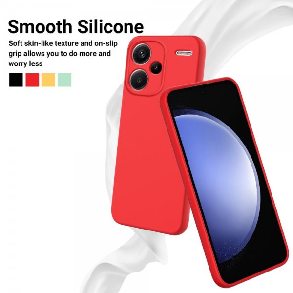 Xiaomi Redmi Note 13 Pro Plus 5G Kuori hihnalla Silikoni Punainen
