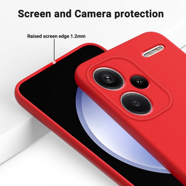 Xiaomi Redmi Note 13 Pro Plus 5G Kuori hihnalla Silikoni Punainen
