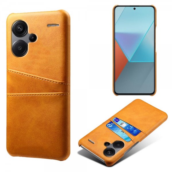 Xiaomi Redmi Note 13 Pro Plus 5G -suojakuori kahdella korttipaikalla, vaaleanruskea