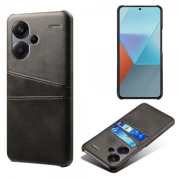 Xiaomi Redmi Note 13 Pro Plus 5G -suojakuori kahdella korttipaikalla, musta