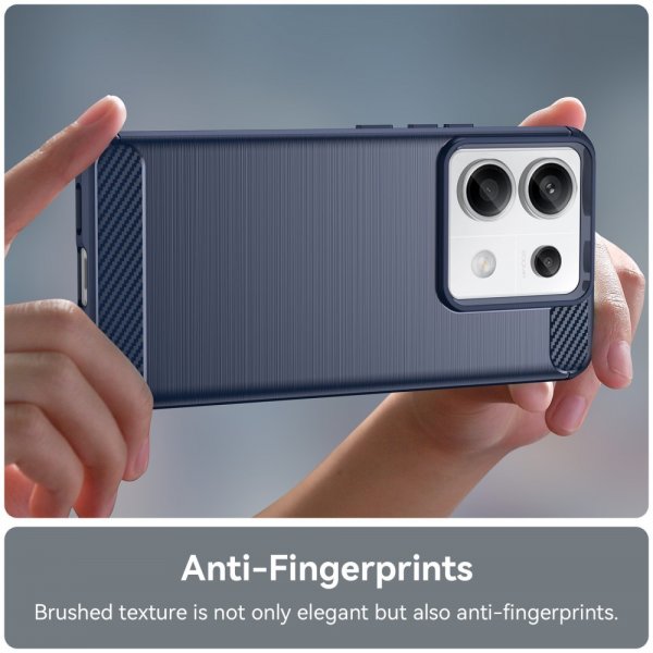 Xiaomi Redmi Note 13 Pro 5G Kuori Harjattu hiilikuitukuvio Sininen