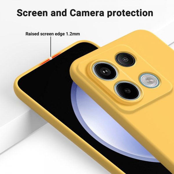 Xiaomi Redmi Note 13 Pro 5G Kuori silikoninen, hihna, keltainen