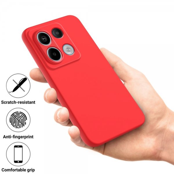 Xiaomi Redmi Note 13 Pro 5G Kuori Hihnalla Silikoni Punainen