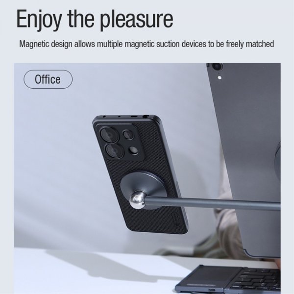 Nillkin Xiaomi Redmi Note 13 Pro 5G Kuori Super Frosted Shield Pro MagSafe Musta