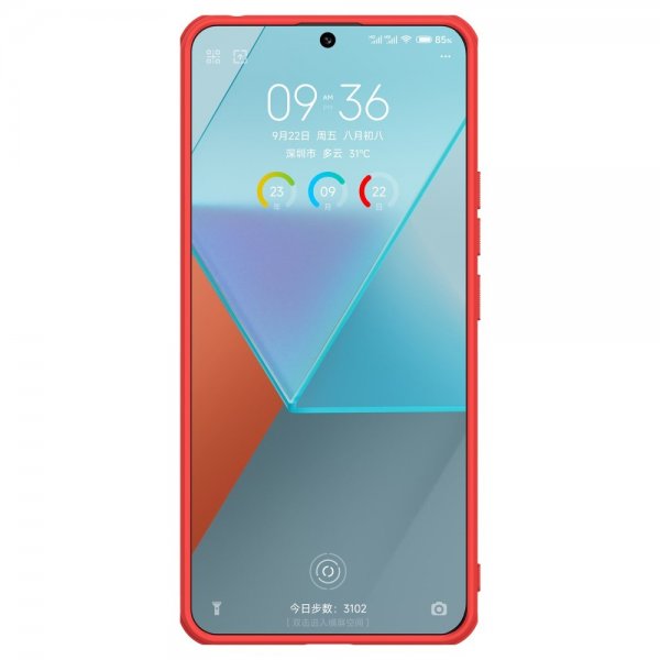 Nillkin Xiaomi Redmi Note 13 Pro 5G -suojakuori Super Frosted Shield Pro, punainen