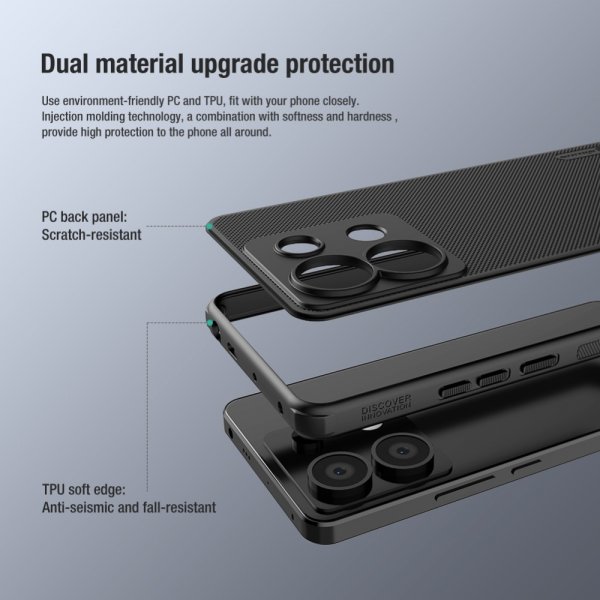 Nillkin Xiaomi Redmi Note 13 Pro 5G -suojakuori Super Frosted Shield Pro, punainen