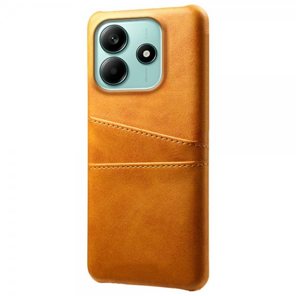 Xiaomi Redmi Note 14 5G kuori, jossa kaksi korttipaikkaa, vaaleanruskea