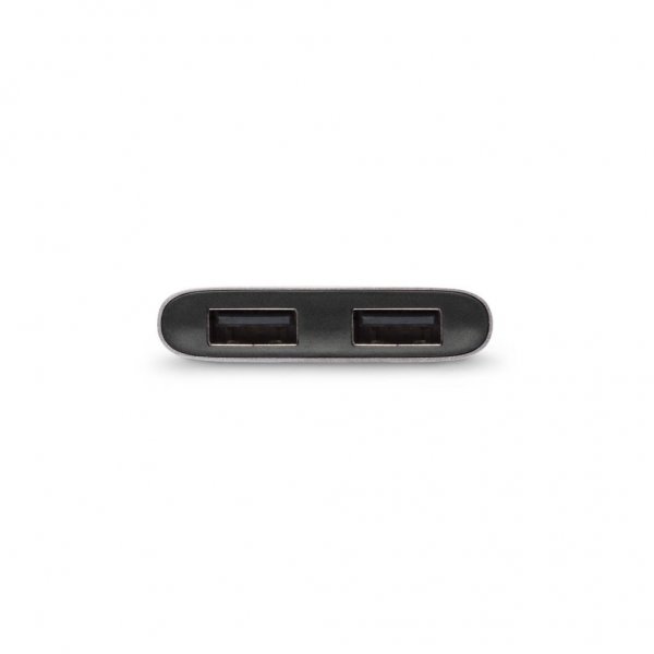 Moshi USB-C–kaksois-USB-A-adapteri titaaninharmaa