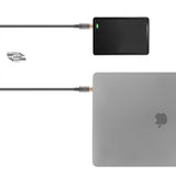 Moshi USB-C/USB-C-näyttökaapeli 1 m, harmaa/kulta