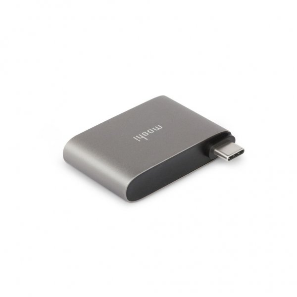 Moshi USB-C–kaksois-USB-A-adapteri titaaninharmaa