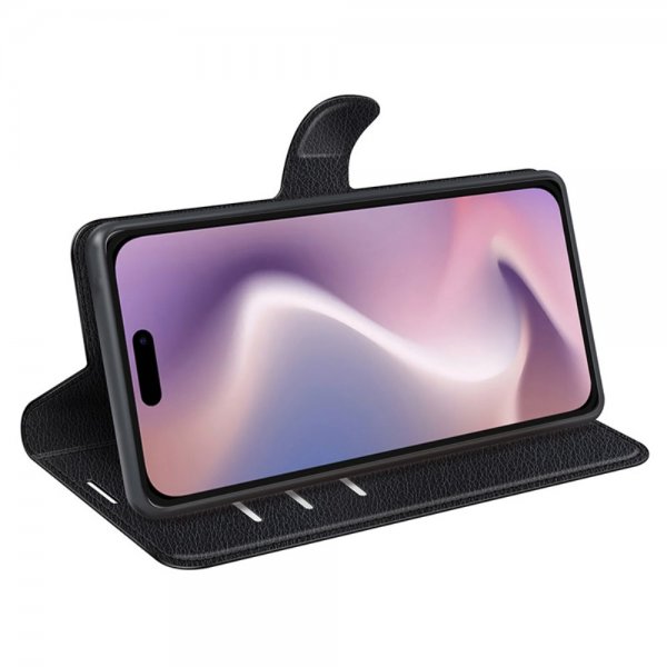 iPhone 16 Litsi Musta Suojakuori