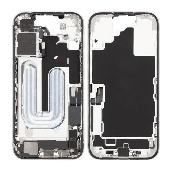 Keskikehys pikkutarvikkeineen iPhone 16 - Valkoinen OEM
