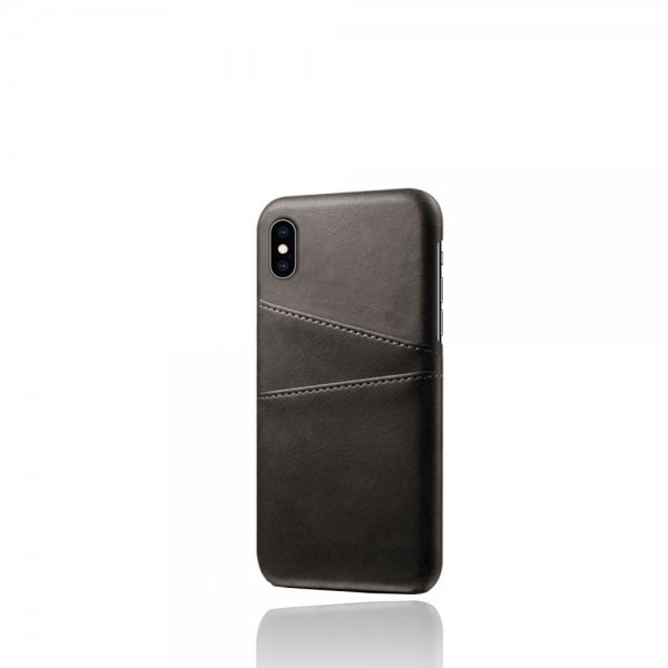 iPhone X/Xs kuoret kahdella korttipaikalla, musta