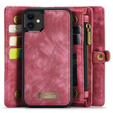 CaseMe iPhone 11 008 -sarja irrotettava kuori, punainen