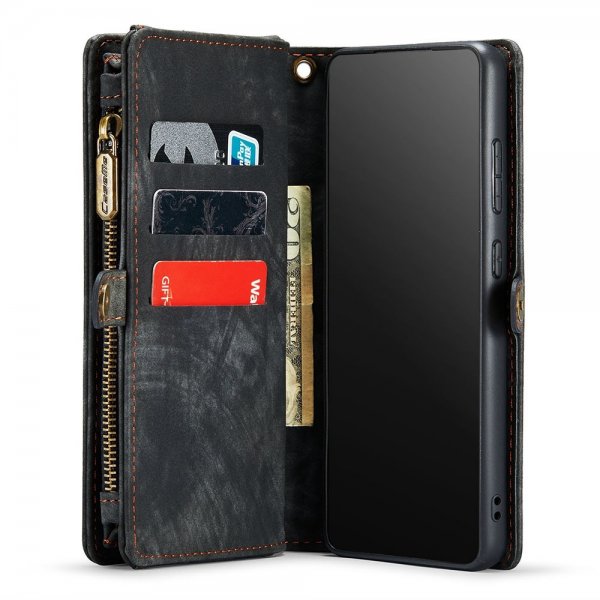 CaseMe Samsung Galaxy S21 FE 008 -sarjan irrotettava kuori musta