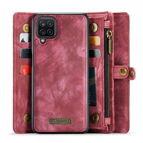 CaseMe Samsung Galaxy A12 -suojakotelo 008 Series, irrotettava kuori, punainen