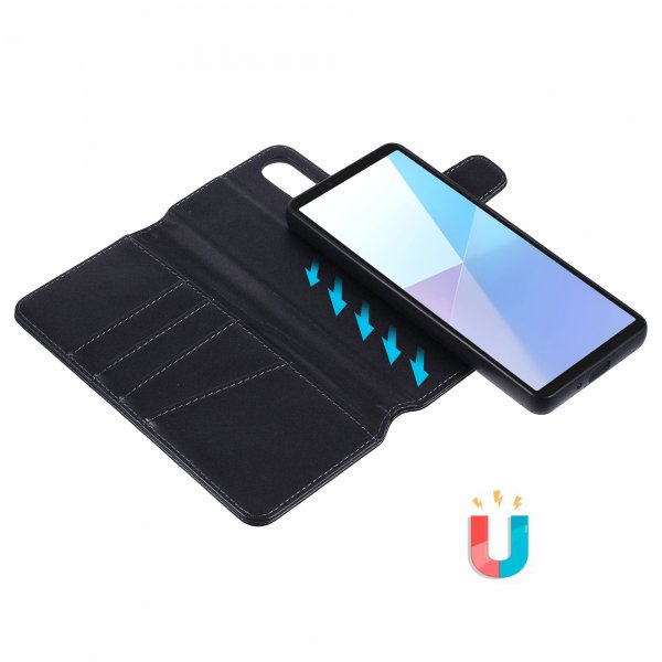 Nordic Covers Sony Xperia 10 VI -kotelo MagLeather Raven Black