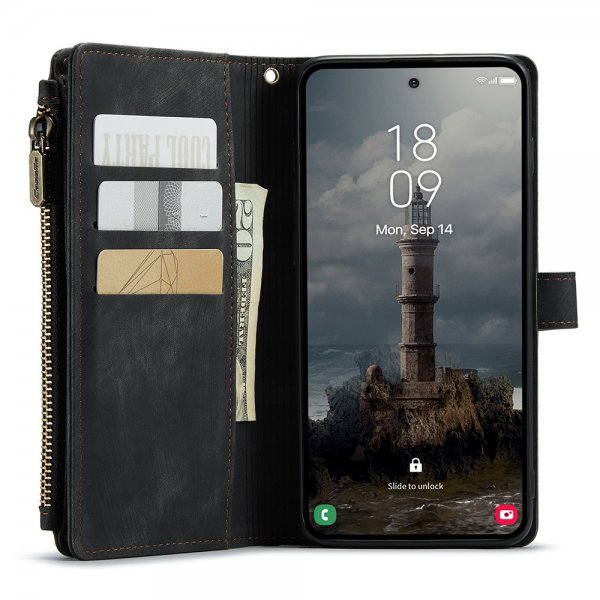 CaseMe Samsung Galaxy A55 -suojakotelo C30 Series, musta