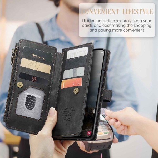 CaseMe Samsung Galaxy A55 -suojakotelo C30 Series, musta