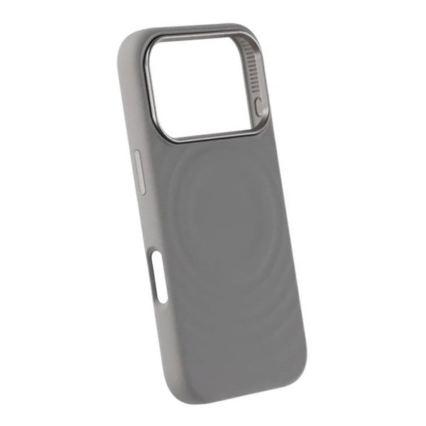 iPhone 17 Pro Silikonkuori MagSafe Vaaleanharmaa