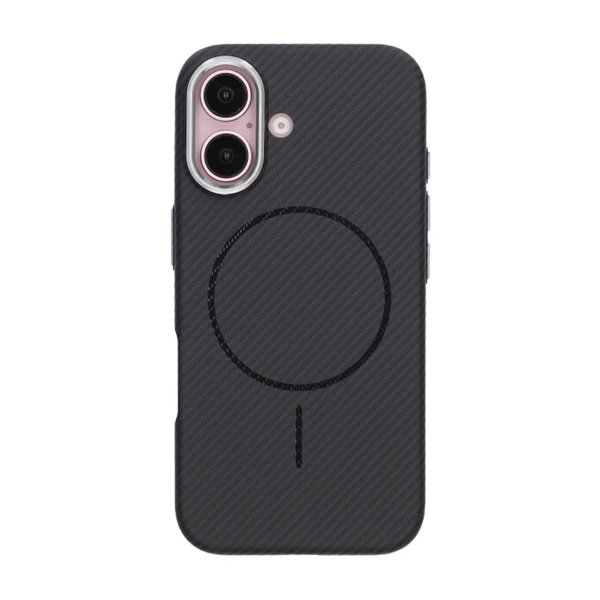 iPhone 16 Kuori Hiilikuitukuvio MagSafe Musta