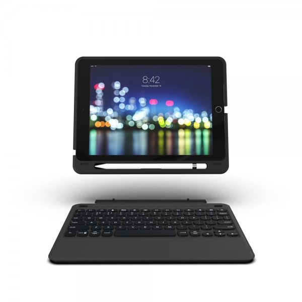 ZAGG iPad 10.2 -kotelo näppäimistöllä Slim Book Go Nordic, musta