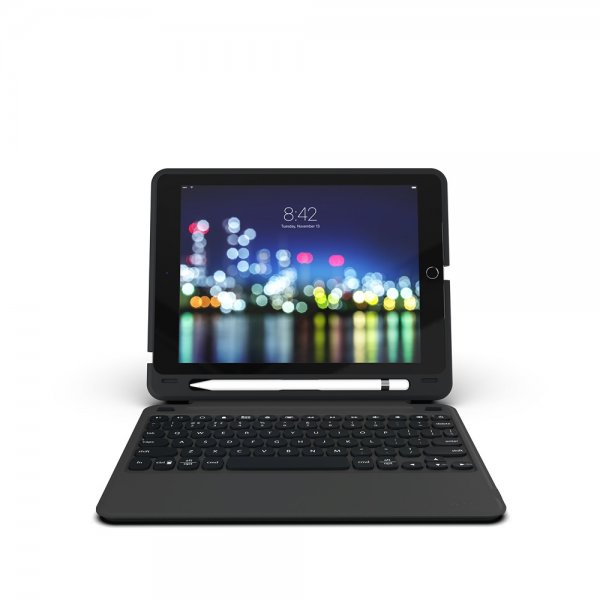 ZAGG iPad 10.2 -kotelo näppäimistöllä Slim Book Go Nordic, musta