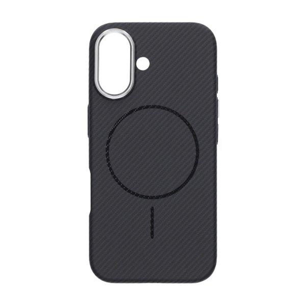 iPhone 16 Kuori Hiilikuitukuvio MagSafe Musta