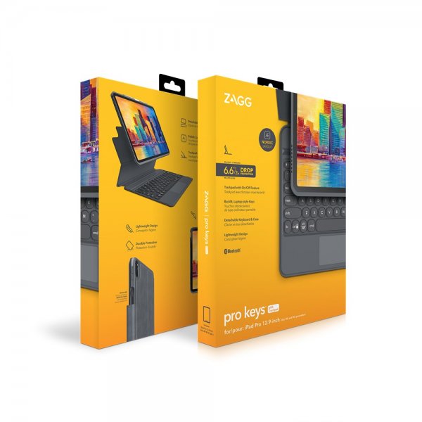 ZAGG iPad Pro 12.9 -kotelo näppäimistöllä Pro Keys Trackpad Nordic