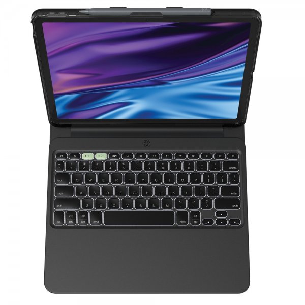 ZAGG iPad Air 13 (M2/M3/M4) Näppäimistökotelo Pro Keys 2 Pohjoismainen asettelu Musta