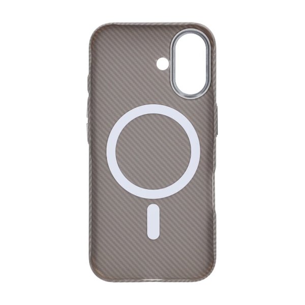 iPhone 16 Kuori Hiilikuitukuvio MagSafe Harmaa