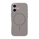iPhone 16 Kuori Hiilikuitukuvio MagSafe Harmaa