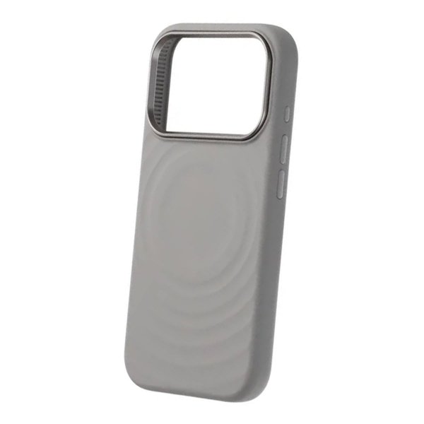 iPhone 17 Pro Silikonkuori MagSafe Vaaleanharmaa