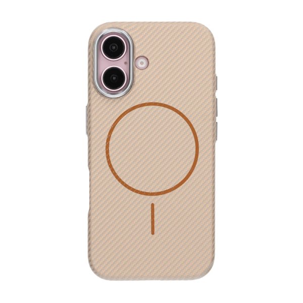 iPhone 16 Kuori Hiilikuitukuvio MagSafe Kulta