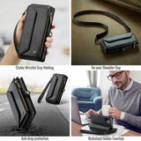 CaseMe iPhone 12/iPhone 12 Pro Kotelo C36 Series Musta