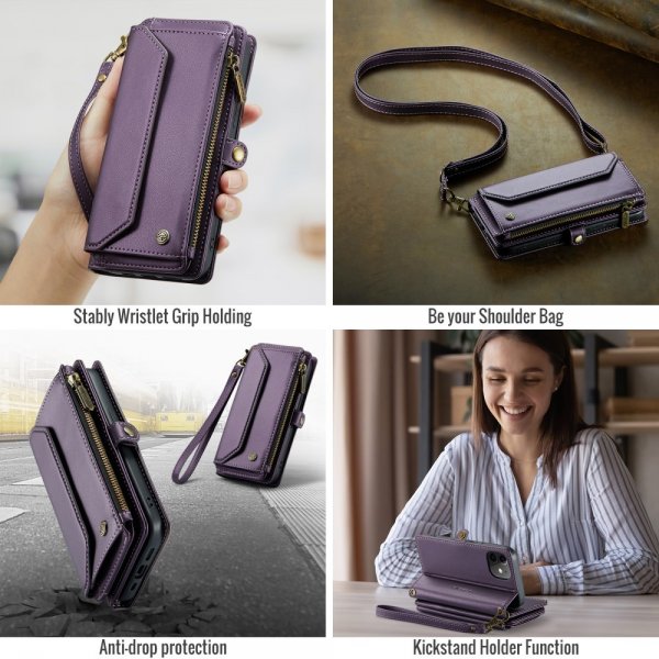 CaseMe iPhone 12/iPhone 12 Pro -kotelo C36 Series Violetti