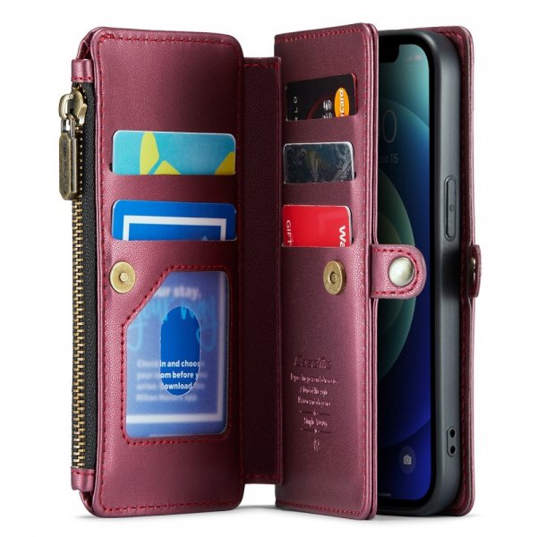CaseMe iPhone 12/iPhone 12 Pro Kotelo C36 Series Punainen