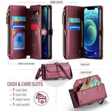 CaseMe iPhone 12/iPhone 12 Pro Kotelo C36 Series Punainen